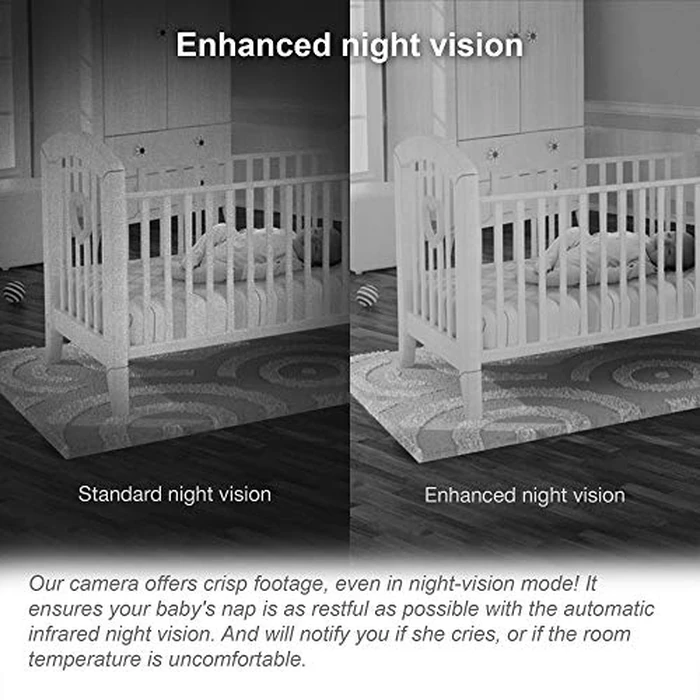 VTech RM5754-2HD Smart Wi-Fi Video Baby Monitor with 5” Display and 1080p HD Cameras, Built-in Night Light & 2 Cameras, White by VTech - Image 5