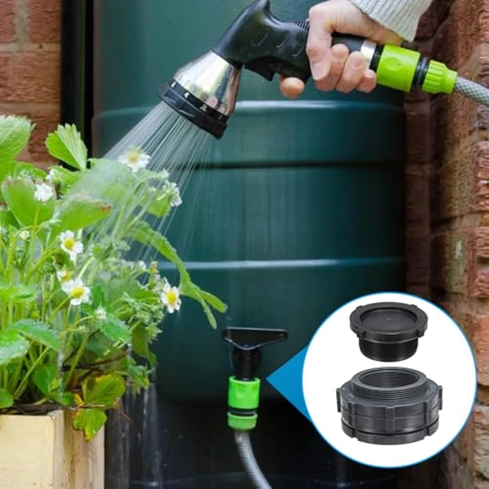 PATIKIL PVC Bulkhead Fitting with Plug G 3, Double Threaded Bulkhead Water Tank Connector with PVC Seal Gasket for Rain Bucket, Sinks, Aquariums, Grey by PATIKIL - Image 5