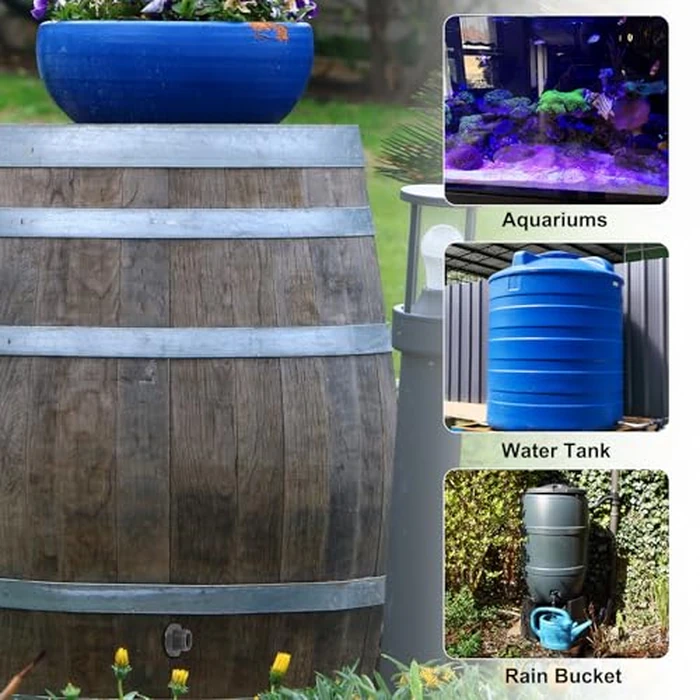PATIKIL PVC Bulkhead Fitting with Plug G 3, Double Threaded Bulkhead Water Tank Connector with PVC Seal Gasket for Rain Bucket, Sinks, Aquariums, Grey by PATIKIL - Image 6