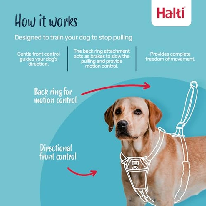 Halti No Pull Harness - Stop Your Dog Pulling on the Leash. Adjustable, Lightweight and Easy to Use. Reflective Dog Training Harness for Medium Dogs (Size M, Desert Sand) by Halti - Image 2