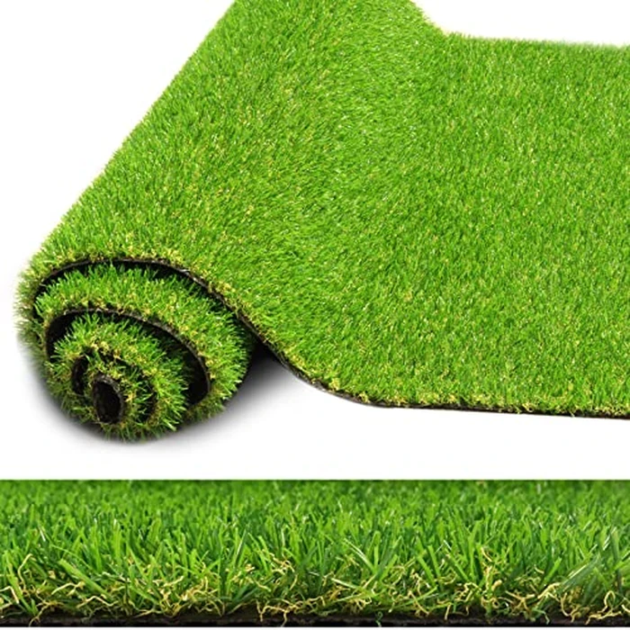 Realistic Artificial Grass Rug 4 FT x 6 FT Fake Faux Turf Grass, 0.8" Indoor Outdoor Patio Garden Lawn Landscape Balcony Synthetic Grass Mat, 4-Tones, Drain Holes, Rubber Backing by ZGR HOME&GARDEN - Used - Very Good condition - US$41.74