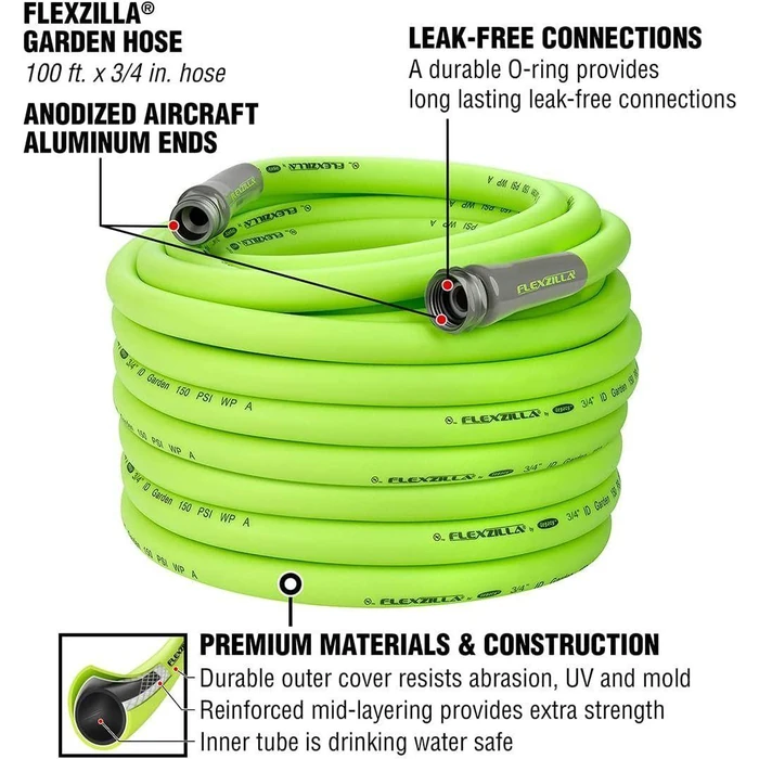 Flexzilla HFZG6100YW-E Garden Hose - Green by Flexzilla - Image 2
