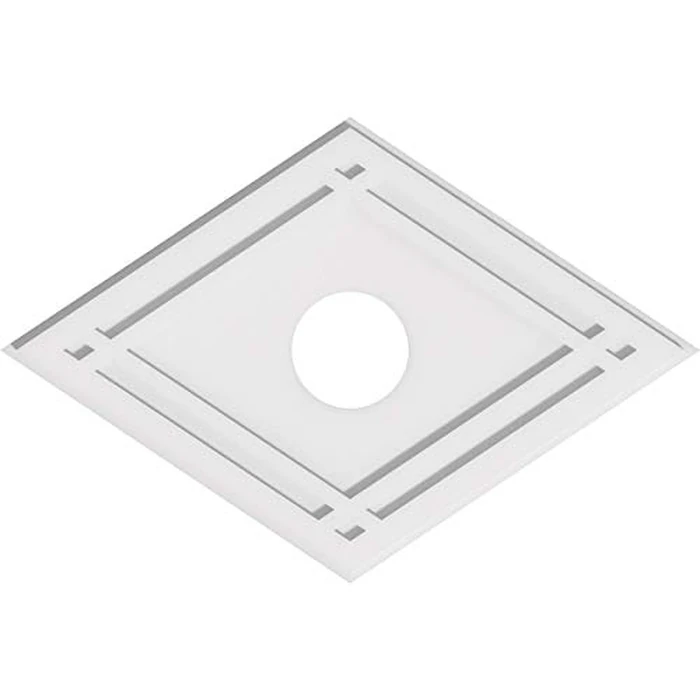 Ekena Millwork CMP30X20DD-05000 Diamond Architectural Grade PVC Contemporary Urethane Ceiling Medallions 30"W x 20"H x 5"ID x 10 1/2"C x 1"P by Ekena Millwork - Used - Very Good condition