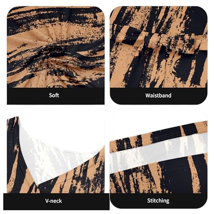 FANDEE Plus Size Maxi Dress for Women Casual Summer Sundress V-Neck 3/4 Sleeve by FANDEE - Image 2