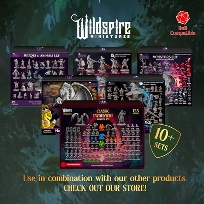 The Realm Set - 195 minis - Heroes, Monsters, NPC Characters for DND Miniatures Bulk I 28mm Dungeon Dragons D&D Miniatures I DND Minis D&D Figures I Pathfinder, Daggerheart, Realm Reforged by Wildspire - Image 9