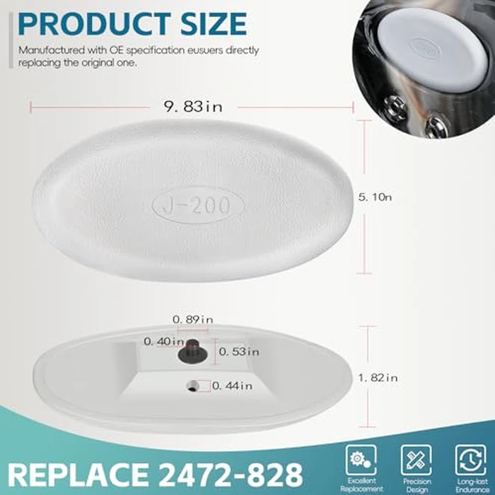 Sunluway 2 Pack 2472-828 Oval Spa Pillow for 2008+ Jacuzzi J-200 Series Hot Tubs J-230 J-235 J-245 J-270 J-275 J-280 Hot Tub Headrest Replacement Pillow by Sunluway - Image 6