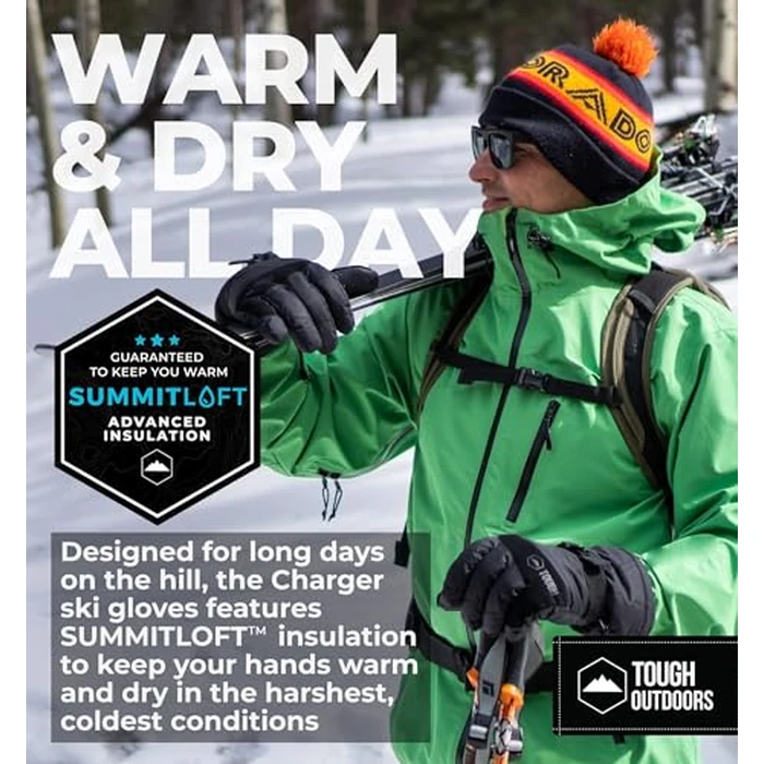 Tough Outdoors Waterproof Gloves Women - Ski Gloves Men - Warm for Winter Cold Weather Snow & Snowboarding - Men's Women's by Tough Outdoors - Image 2