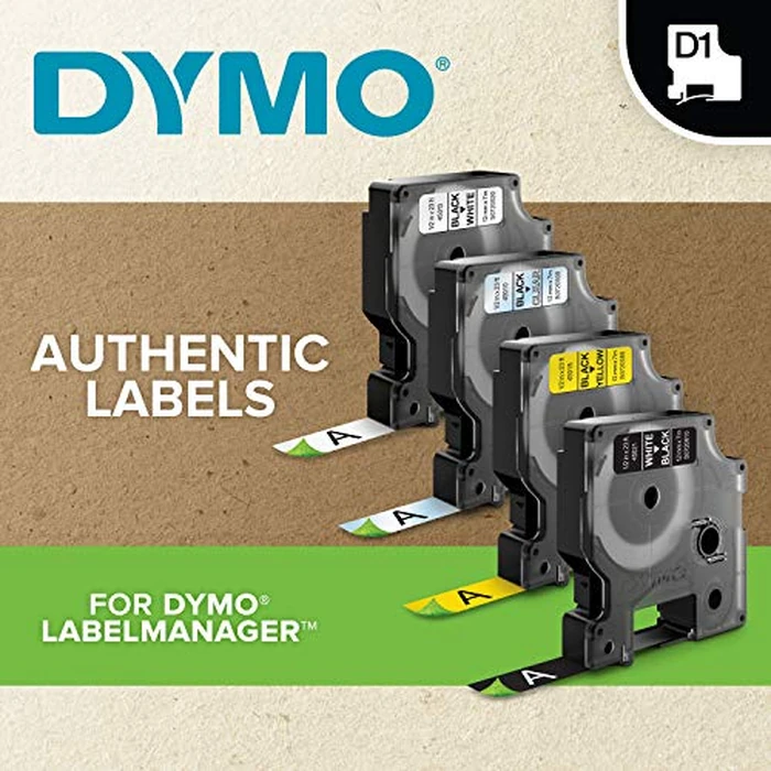 DYMO D1 Standard Labeling Tape for LabelManager Label Makers, Black print on White tape, 3/8'' W x 23' L, 1 cartridge by DYMO - Image 5