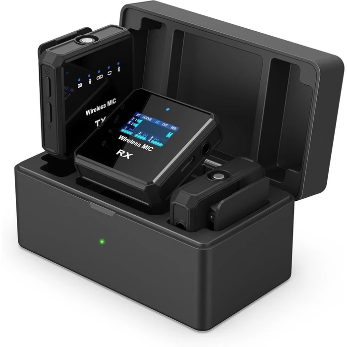 VJZFA Wireless Lavalier Microphone with Noise Cancellation - Black by VJZFA - Image 1