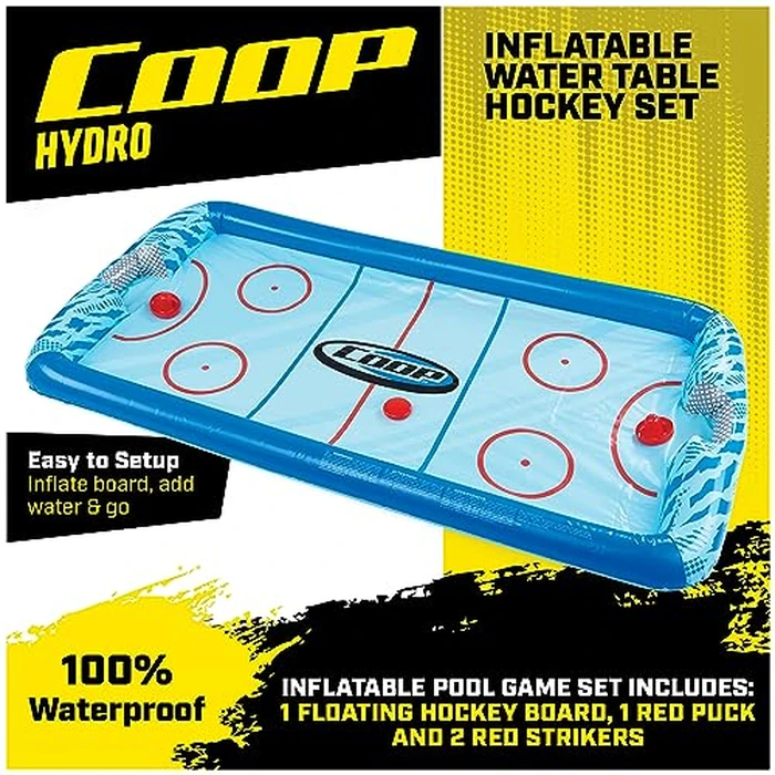 COOP by SwimWays Hydro Hockey Inflatable Water Floating Table Hockey Set, Pool Toy for Kids Ages 5+ by SwimWays - Image 2