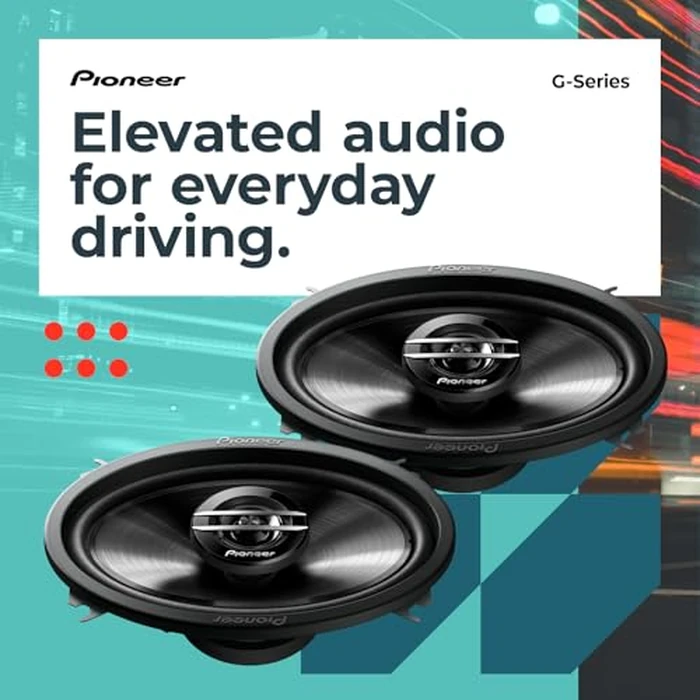 PIONEER G-Series TS-G4620S 4” x 6” 2-Way Speakers (Pair) - 210W Max, Balanced Sound + Smooth Treble, Great Stock Replacement, High-Efficiency Speaker Designed for OEM Power by PIONEER - Image 2