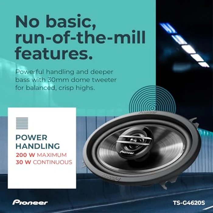 PIONEER G-Series TS-G4620S 4” x 6” 2-Way Speakers (Pair) - 210W Max, Balanced Sound + Smooth Treble, Great Stock Replacement, High-Efficiency Speaker Designed for OEM Power by PIONEER - Image 4