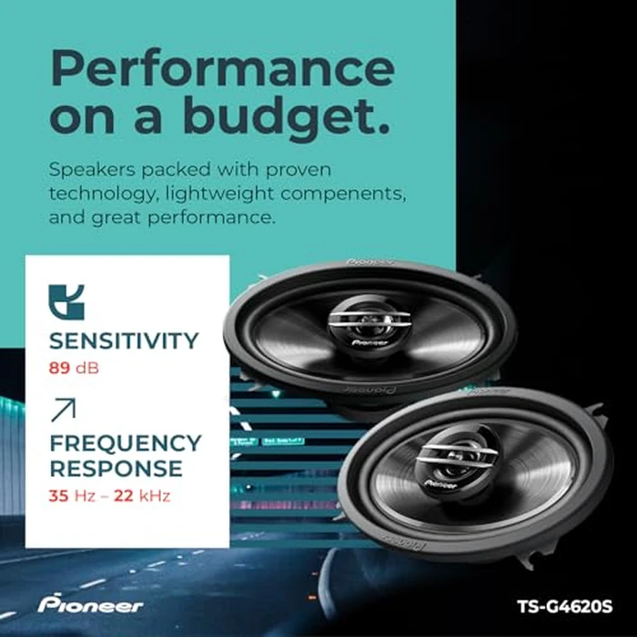 PIONEER G-Series TS-G4620S 4” x 6” 2-Way Speakers (Pair) - 210W Max, Balanced Sound + Smooth Treble, Great Stock Replacement, High-Efficiency Speaker Designed for OEM Power by PIONEER - Image 5