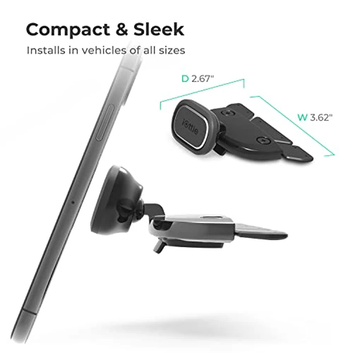 iOttie iTap 2 Magnetic CD Slot Car Mount Holder || Cradle for iPhone Xs Max R 8 Plus 7 Samsung Galaxy S10 E S9 S8 Plus Edge Note 9 & Other Smartphones by iOttie - Image 3