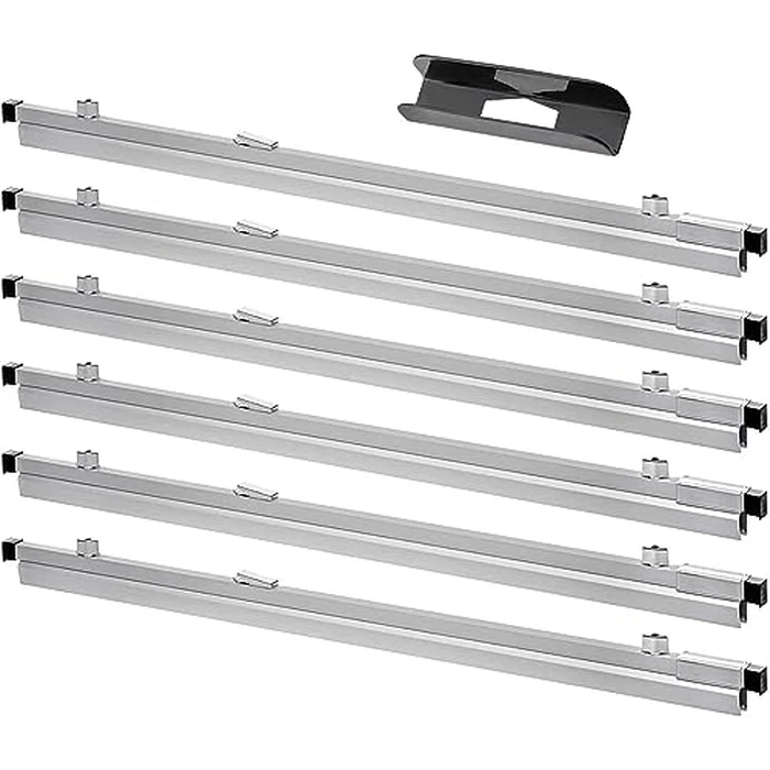 Adir Blueprint Clamp 30 Inches - Blueprint Clips, Blueprint Binding Strips, Architectural Blueprint Binders for Blue Print Organizers, Poster, Maps & Construction Plan Holder (Pack of 6) by Adir - Image 1