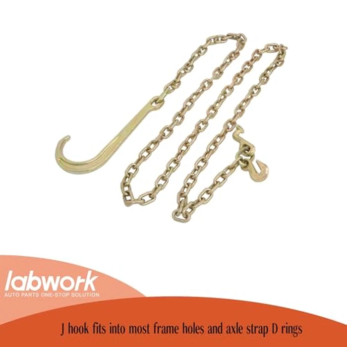 labwork Tow Chain 15 J Hook 5/16 x 10 FT Grade 70 Replacement for Mini J Hook Recovery Wrecker Axle by labwork - Image 7