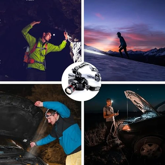 LIANXIN Car Emergency Roadside Tool Kit, Auto Emergency Kits Vehicles, with Jumper Cables kit，Car Safety Roadside Assistance Kit,Headlamp,Tow Straps,Safety Hammers,Rainwear,Gloves.Sky Blue by LIANXIN - Image 5