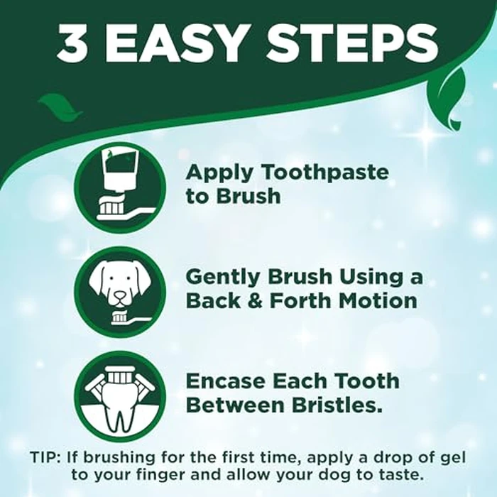 Vet's Best Dog Toothpaste & Dog Toothbrush, Dental Kit, Plaque Remover for Teeth, Whitens Teeth, Freshens Canine Breath, Veterinarian Formula, Finger Toothbrush Included by Vet's Best - Image 5