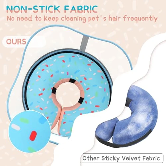 Supet Raised Inflatable Dog Cone Collar to Stop Licking, Soft Dog Cone Alternative After Surgery, Doggie Neck Donut Collar for Small Medium Large Dogs by Supet - Image 4