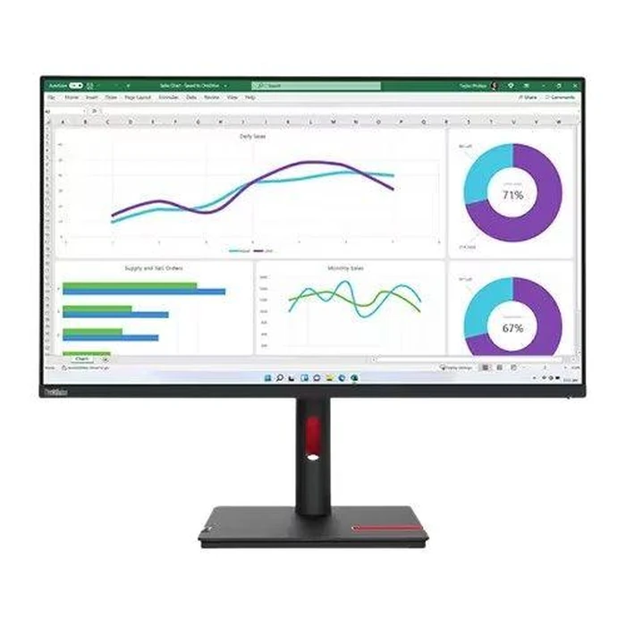 Lenovo ThinkVision T32h-30 WLED LCD Monitor 31.5" - Raven Black by Lenovo - Refurbished - Premium condition - CA$303.97
