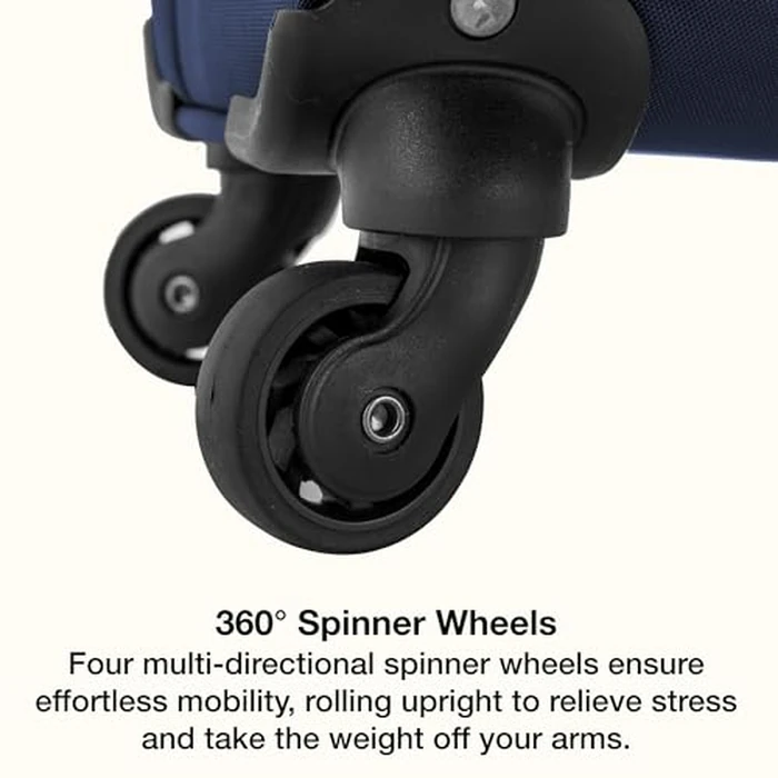 U.S. Traveler Anzio Softside Expandable Luggage with Spinner Wheels, Navy, 2-Piece Set (22/30) by U.S. Traveler - Image 4