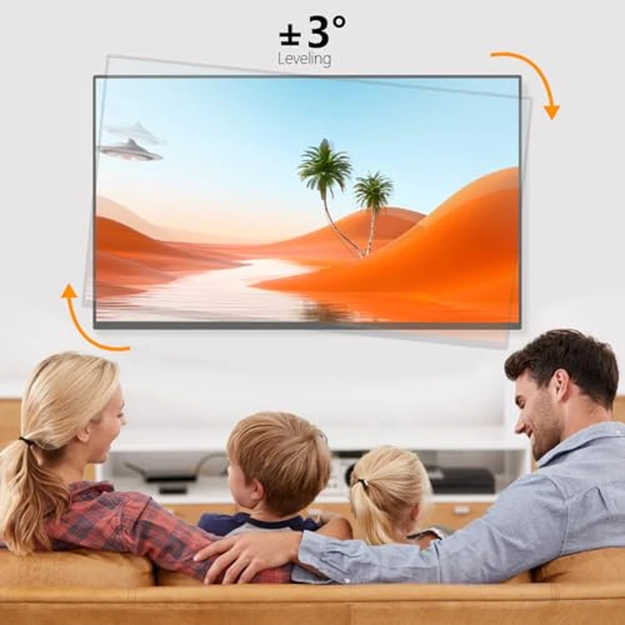 C-MOUNTS Full Motion TV Wall Mount for Most 26-60 inch Flat or Curved TVs, Single Articulating Arm TV Bracket with Extension,Tilt, Swivel, Leveling Adjustment, Max VESA 400x400mm up to 77 lbs by c-mounts - Image 4
