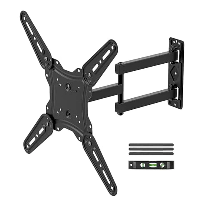 C-MOUNTS Full Motion TV Wall Mount for Most 26-60 inch Flat or Curved TVs, Single Articulating Arm TV Bracket with Extension,Tilt, Swivel, Leveling Adjustment, Max VESA 400x400mm up to 77 lbs by c-mounts - Image 7
