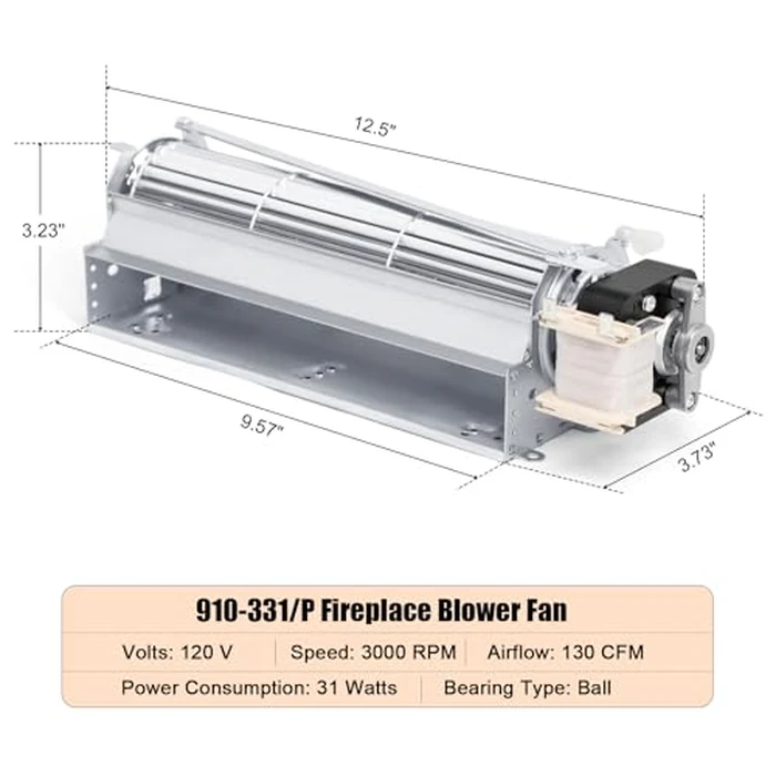 Criditpid 910-331/P Blower Fan for Regency U39, U38, P36, U32, U31, U35, P33, P36D, P48, E33 Fireplace, Replacement 910-331P, 910-331/P Fireplace Blower Motor Fan for Regency Gas Fireplaces Insert. by Criditpid - Image 2