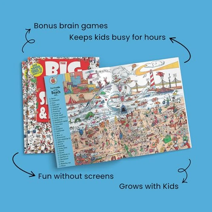 The Big Book of Search & Find - Hidden Object Picture Puzzle Book for Kids | Seek and Find Activity Book for Boys & Girls | Fun Brain-Boosting Game for Travel, Screen-Free Fun & Relaxation by Kidsbooks - Image 2
