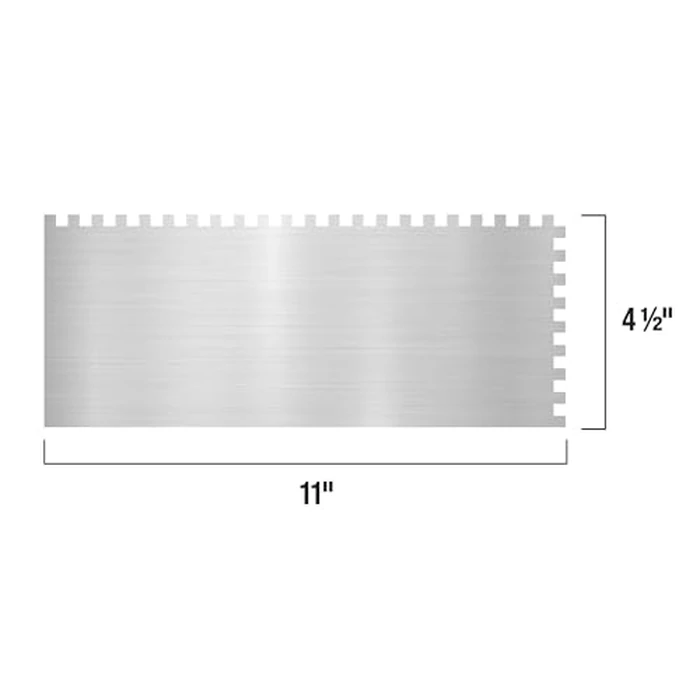 QEP 49915-12 Comfort Grip Stainless Steel Trowel Square Notch, 1/4" x 1/4" x 1/4" by QEP - Image 2