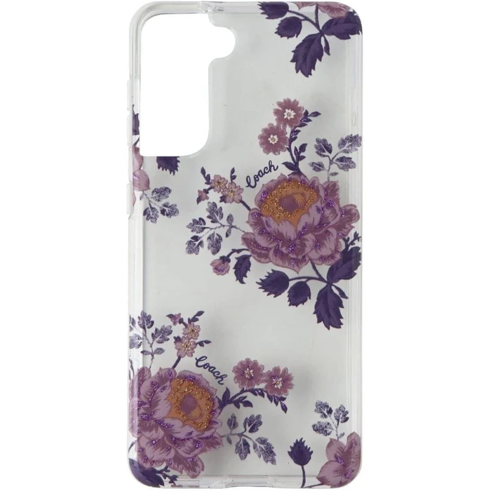 Coach Protective Phone Case for Samsung Galaxy S21+ 5G - Moody Floral Purple / Clear by Coach - Refurbished - Brand New condition