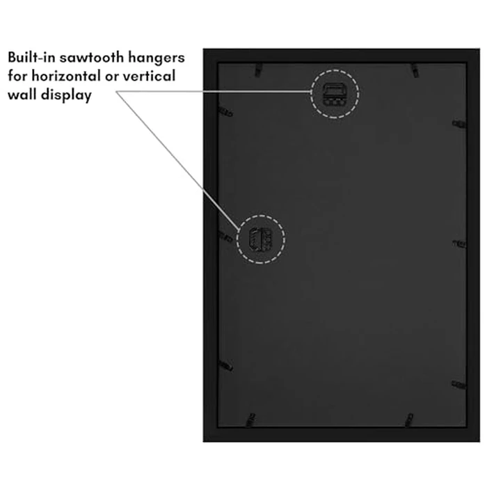 Americanflat 8x10 Double Picture Frame with Shatter-Resistant Glass - Fits Two 8x10 Photos or use as One 12x18 Poster Frame - Signature Collection - Collage Frames for Wall Display - Black by Americanflat - Image 6