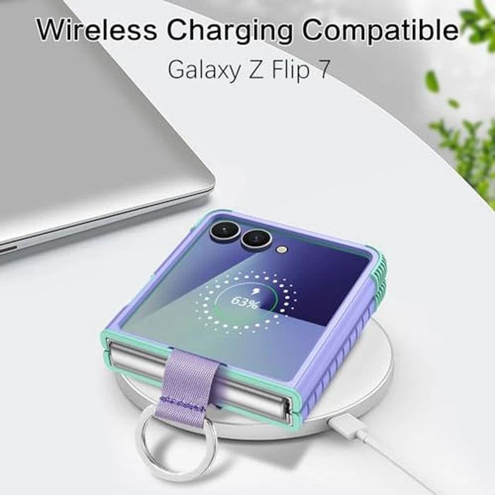 BENTOBEN for Samsung Galaxy Z Flip 7 5G Case with Ring, Heavy Duty 2 in 1 Full Body Rugged Galaxy Z Flip7 Case Girls Women Boy Men Shockproof Protection Cases Cover for Samsung Z Flip 7 6.9”, Purple by BENTOBEN - Image 6