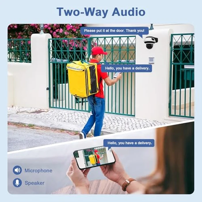 Anpviz UltraHD 4K 8MP PTZ POE IP Camera Outdoor with 5X Optical Zoom, 1/2.8" Sensor Dome Security IP Camera, Two-Way Audio, Human Vehicle Detection, 512GB SD Slot, 100ft IR Night Vision (U Series) by Anpviz - Image 4