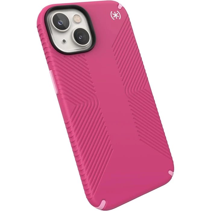 Speck Presidio2 Grip MagSafe Phone Case for iPhone 14 - Digital Pink/Blossom Pink/White by Speck - Image 2