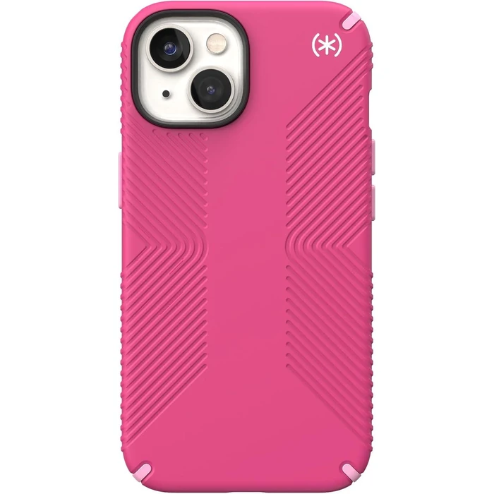 Speck Presidio2 Grip MagSafe Phone Case for iPhone 14 - Digital Pink/Blossom Pink/White by Speck - Refurbished - Brand New condition - US$25.43