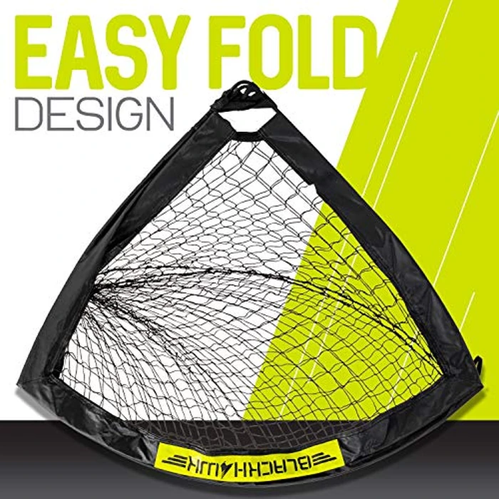 Franklin Sports Blackhawk Backyard Soccer Goal - Portable Kids Soccer Net - Pop Up Folding Indoor + Outdoor Goals - 4' x 3' - Black by Franklin Sports - Image 6