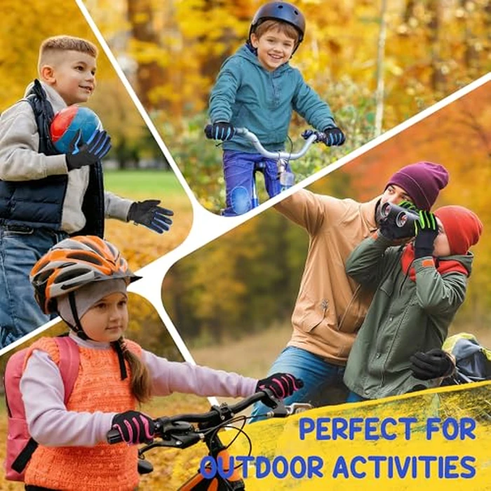 Sukeen Kids Winter Gloves, Soft Warm Touchscreen Anti-Slip Gloves for Kids Boys Girls Cycling Running Sports Outdoor, Green, S by Sukeen - Image 6