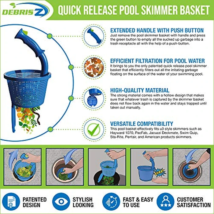 Debris Z DEBRISZB9 Quick Release Pool Skimmer Basket by Debris Z - Image 2