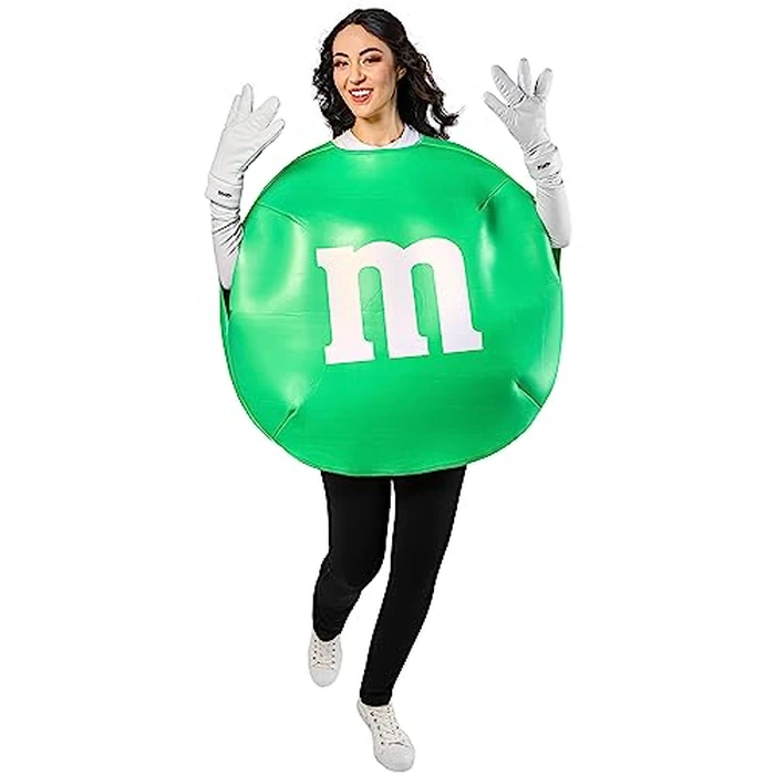Rubies M&M's: Green M&M Costume for Adults, Unisex One Size by Rubies - Image 1