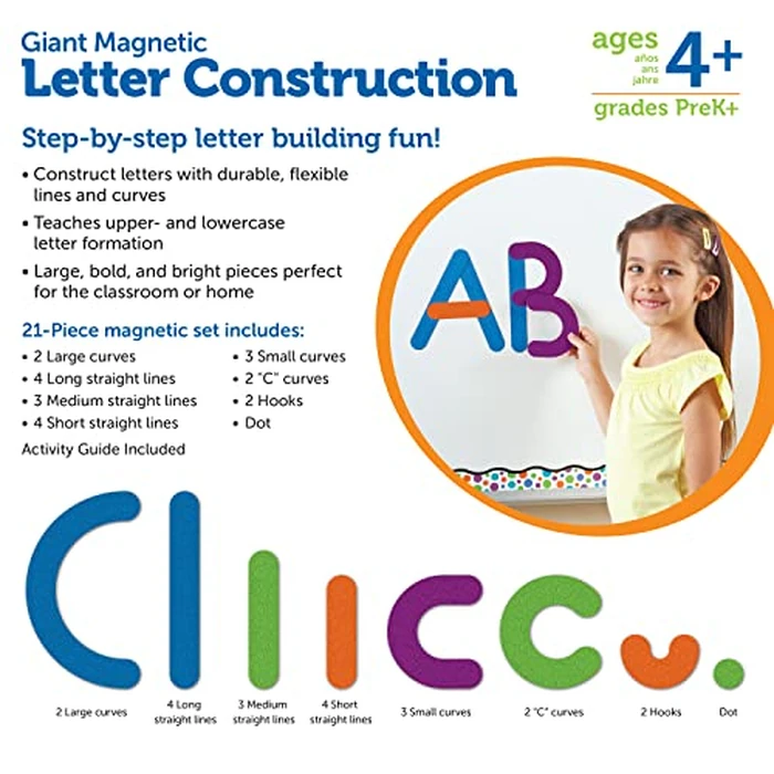 Learning Resources LER8554 Essentials Giant Magnetic Letter Construction Toy by Learning Resources - Image 6