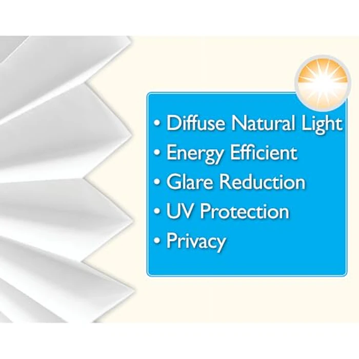 Redi Shade No Tools Easy Lift Trim-at-Home Cordless Pleated Light Filtering Fabric Shade White, 30" W x 64" L, (Fits Windows 19"-30") by Redi Shade - Image 6