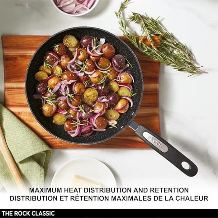 Starfrit The Rock 20cm (8") Non-Stick Fry Pan - Durable Forged Aluminum - Oven Safe - PFOA Free - Easy to Clean - Black by Starfrit - Image 4
