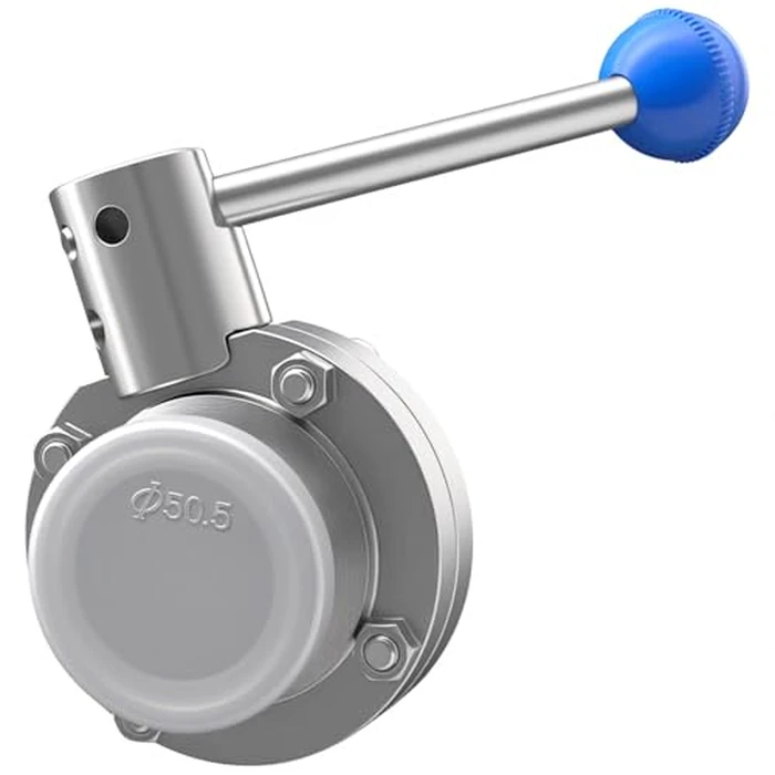 Aienxn 2PCS 1.5 Inch Sanitary Butterfly Valve with Pull Handle, 304 Stainless Steel Tri Clamp Clover (1.5" Tube OD) Fit for 1.5 Inch Tri-Clamp Q-085 by Aienxn - Image 7
