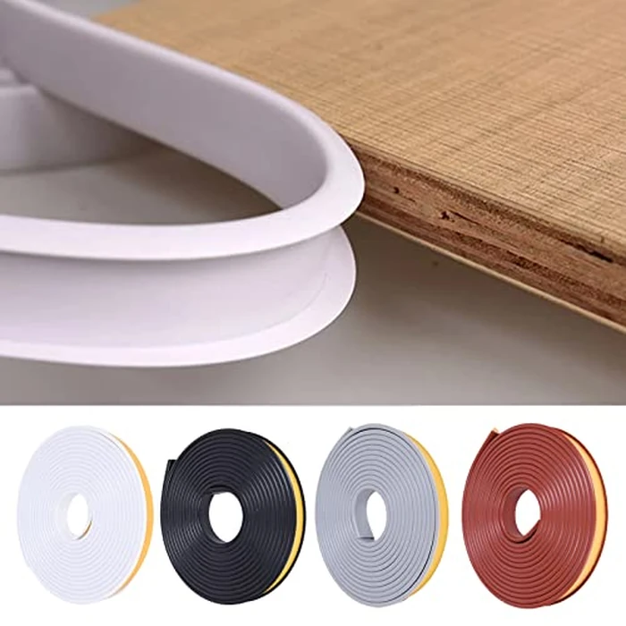 U-Shape Edge Banding, 16.4ft Self Adhesive Veneer Edging,TPE Flexible Furniture Edge Protector for Cabinet Repair Furniture Restoration (30MM, Black) by EVERDIJ - Image 1
