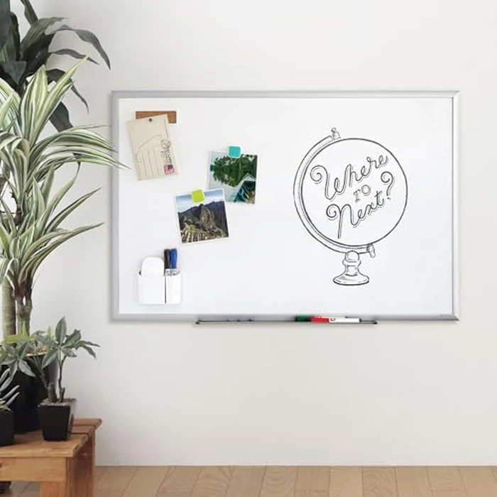 U Brands Magnetic Whiteboard, 36" x 24", Wall Mounted Dry Erase Board with Silver Aluminum Frame, White Board for Home, Office, Classroom by U Brands - Image 6