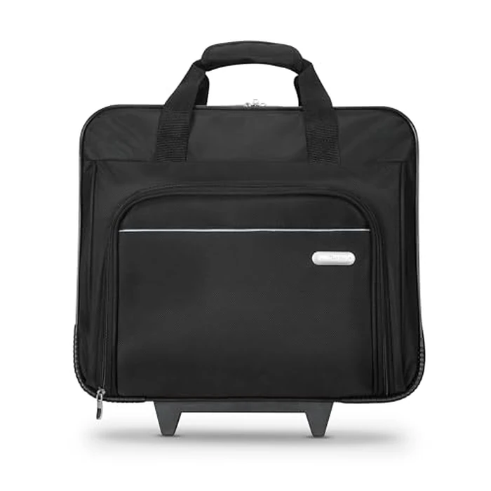 Targus 16” Rolling Laptop Case - Wheeled Travel Business Bag with Telescoping Handle, Workstation Organizer & Protective Compartment - Black - TBR003US by Targus - Used - Acceptable condition - CA$54.62