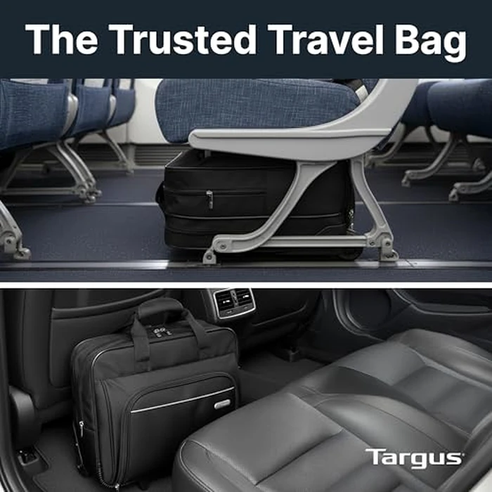 Targus 16” Rolling Laptop Case - Wheeled Travel Business Bag with Telescoping Handle, Workstation Organizer & Protective Compartment - Black - TBR003US by Targus - Image 5