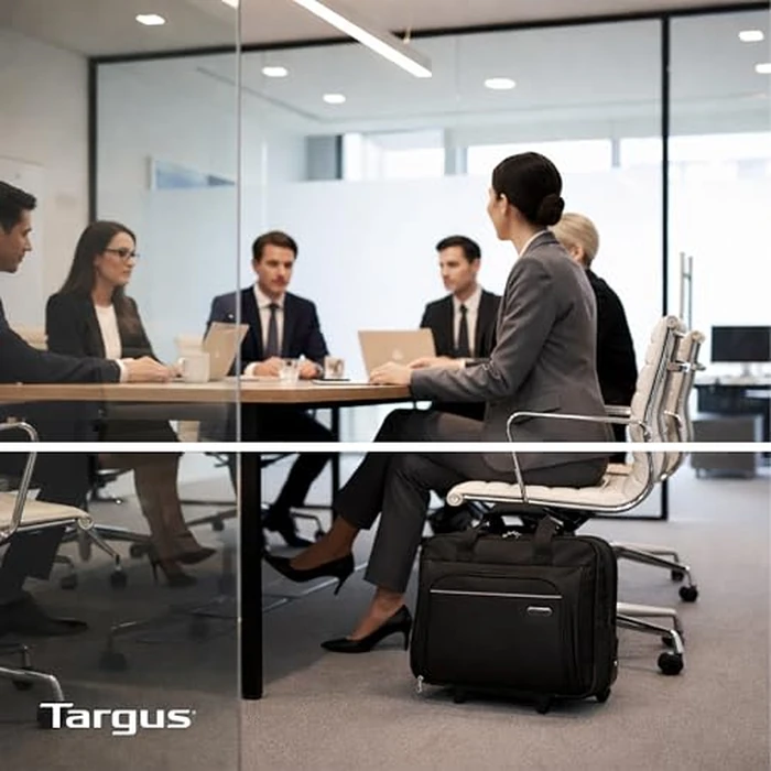 Targus 16” Rolling Laptop Case - Wheeled Travel Business Bag with Telescoping Handle, Workstation Organizer & Protective Compartment - Black - TBR003US by Targus - Image 6