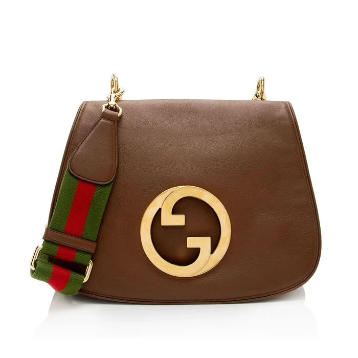 Gucci Leather Blondie Medium Shoulder Bag - Leather - Brown by Gucci - Image 1